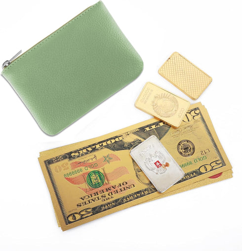 simarro Coin Purse, Vegan Leather Lychee Pattern Zipper Change Purse Portable Coin Wallet Mini Change Holder for Women Coin Pocket for Women Credi...