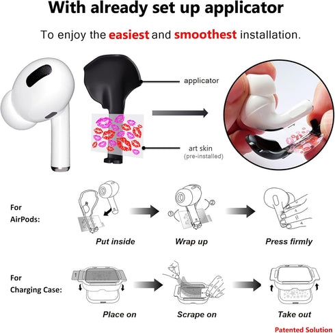 Black Accessories for AirPods 2nd Gen, Cat Paw Decal Skin Sticker for Earphones and Charging Case, Earbuds Case Cover Wrap for Women and Teens, wi...