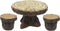 Pacific Giftware Enchanted Garden Tree Stump Table and Chairs Set Mini Fairy Garden Decorative Accessory 3pc Set...