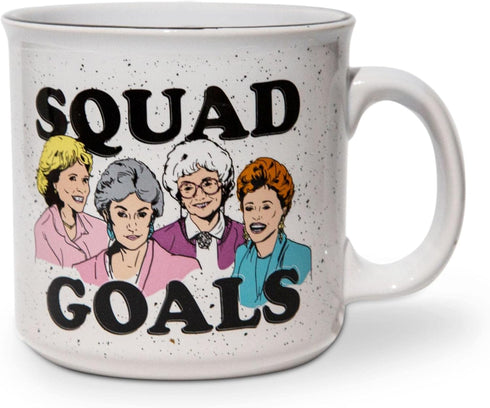Silver Buffalo Golden Girls Squad Goals Group Ceramic Camper Mug, 20 Ounces, 20oz Squad Goals, 1 Count (Pack of 1)...