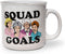 Silver Buffalo Golden Girls Squad Goals Group Ceramic Camper Mug, 20 Ounces, 20oz Squad Goals, 1 Count (Pack of 1)...