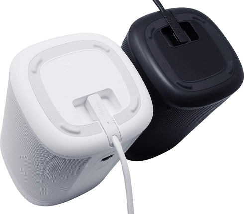 19.5in 2-Pack Power Cord Compatible with Sonos One, Sonos One SL, Sonos Play-1 Speakers - Power Plug Cable (Short, White)...