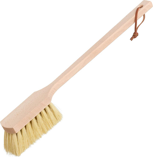 Redecker Wheel Brush, Extra-Long Handle, Beechwood and Durable Tampico Fiber, 17-3/4 inches, Made in Germany...