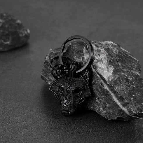 FaithHeart Norse Viking Thor Hammer Keychain for Men, Stainless Steel Mjolnir Key Rings Amulet Jewelry...