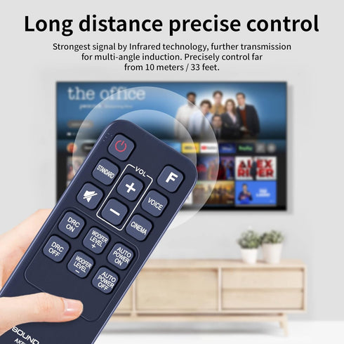 New AKB74815301 Replacement Remote Control for LG Soundbar S55A3-D LAS454B LAS485B LAS453B S45A1-D SH3B SH3K SJ4Y SPH3B-W SPH4B-W Sound Bar......
