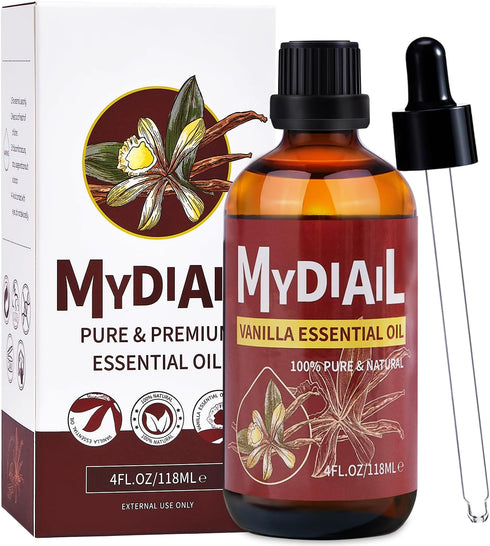 Vanilla Essential Oil (4Oz) Pure & Natural Vanilla Oil Premium Aromatherapy Essential Oil for Diffuser, Skin Care, Massage, Humidifier, Candle & S...