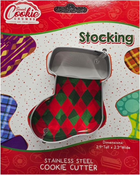Christmas Stocking Cookie Cutter, Premium Food-Grade Stainless Steel, Dishwasher Safe...
