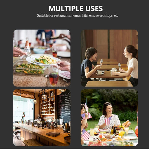 Hemoton 6pcs Bent Spoon Curved Handle Spoons Stainless Steel Salad Spoon Serving Spoons Canape Spoons Multipurpose Spoon Buffet Spoons (Silver)...