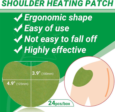 Shoulder Patches - 24 Count Warming Herbal Plaster Maximum Strength Heat Patches, 8 Hours Deep Heating Extra Strength Joint Patch of Shoulder, Kne...