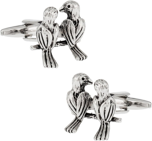 Cute Love Birds Cufflinks with Presentation Box...