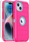 Annymall for iPhone 14 Case with 2 Screen Protector,Full Body Shockproof Drop Protection Dust Proof Heavy Duty 3-Layer Rugged Durable Military Gra...