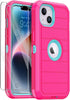 Annymall for iPhone 14 Case with 2 Screen Protector,Full Body Shockproof Drop Protection Dust Proof Heavy Duty 3-Layer Rugged Durable Military Gra...