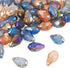 Craftdady 50Pcs Teardrop Glass Beads Faceted Mixed Colors Lustered Drop Spacer Loose Beads 8x13mm Briolette Top Drilled for Jewelry Craft Making...