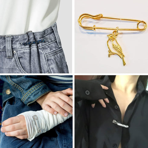 Honbay 30PCS 5cm/2Inch Brooches Heavy Duty Safety Pins for Blankets, Sweaters, Shawls, Kilts, Crafts (Silver)...