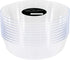 Blue Sky Edge Clear Bowls - 16 oz (10 Count) Disposable Round Plastic Bowls for Parties, Events & Special Occasions...