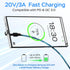 USB C Charger Cable, 60W 3.3ft Type C Charging Cable, Flat 90-Degree C-Port, High-Speed Data Transfer Compatible with Samsung S23/S22/S21, iPhone ...