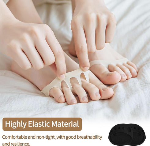 4 Pairs Metatarsal Pads Ball of Foot Cushions Honeycomb Fabric Forefoot Pads for Women High Heels Shoes Foot Pads Invisible Soft Toe Pads Reusable...