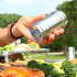 Seasoning Bottle Outgeek 3Pcs Shaker Spice Bottle Airtight Spice Shaker with Top Rotatable Seasoning Shaker Kitchen Gadget (Silver)...