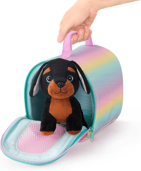 Glitter Girls – Stuffed Dog & Carrier – Doll Accessories – Teckel Puppy – Toys for Kids 3 Years+ – Slim & Pup Carrier Set...