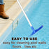 Professional Swimming Pool Wall & Tile Brush,17.5" Curved Edge Heavy Duty Head Designed for Cleans Walls, Tiles & Floors, Premium Nylon Bristles w...