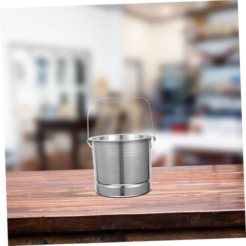stainless steel ice bucket buckets Stainless Beverage Tub bucket with lid Wine Dump Bucket Bar Ice Bucket metal drink tub Wine Tasting Spittoon ca...