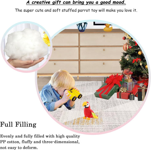 7.9" Parrot Stuffed Animal Plush Cute Small Bird Toy Gifts for Girls Boys, Red...