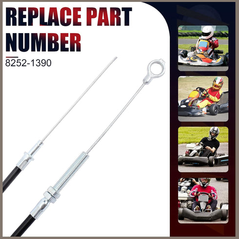 Enhanced 71"inch Throttle Cable 63"inch Long Casing Wire Compatible with Manco ASW 8252-1390 Go Kart Cart Mini Bike Buggy Gokart Scooter Lawn Mowe...