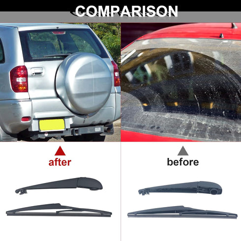 Triumilynn Rear Wiper Arm Blade for Toyota RAV4 2000-2005, Toyota Matrix 2003-2008, Highlander 2008-2013 Bras Essuie Glace Arriere # 85241-42040 8...