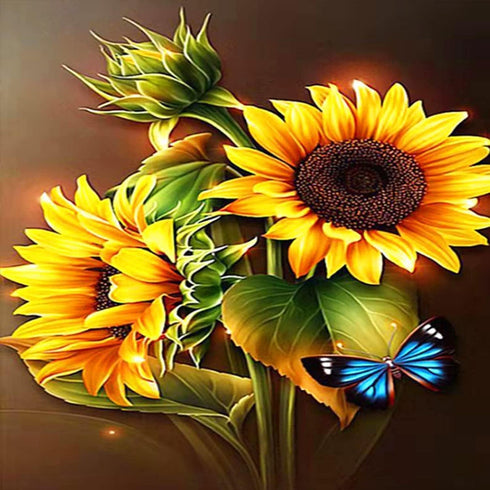 KARMOGSO Stamped Cross Stitch Kits,Sunflower Counted Cross Stitch Kits for Beginners Adults,Full Range of Cross-Stitch Stamped Kits Needlecrafts A...