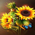 KARMOGSO Stamped Cross Stitch Kits,Sunflower Counted Cross Stitch Kits for Beginners Adults,Full Range of Cross-Stitch Stamped Kits Needlecrafts A...