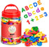 104PCS Magnetic Letters Numbers Alphabet Fridge Magnets ABC 123 Preschool Educational Learning Plastic Colorful Toy Set Uppercase Lowercase Math S...