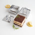 Uncle Jack Square Food Forms Presentation Cooking Molds with Press, Biscuit Dough Cutters, Stainless Steel(set of 2)...