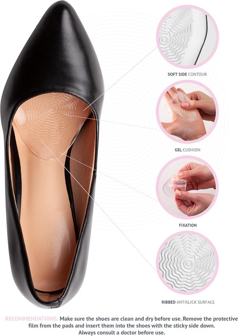 Brison Metatarsal Pads Ball of Foot Cushion 3 Pairs - Metatarsal Pads for Women Men High Heels Inserts - Soft Gel Forefoot Callus Metatarsalgia Pa...