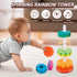 Baby Spinning Stacking Toys for Toddlers 1-3, Rainbow Ring Stacker Montessori Toys for Babies 6-12 Months, 1 2 3 One Year Old Girl Boy Christmas B...