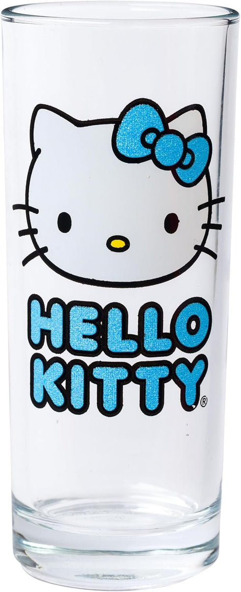 Silver Buffalo Sanrio Hello Kitty 4pc Tumbler Glass Set, 10 Ounces...