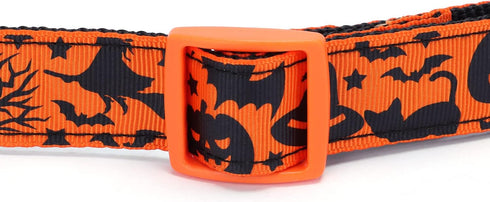 Dog Collar for Small Medium Large Dogs, Adjustable Soft Puppy Collars with Quick Release Buckle Walking Running Training (L, Pumpkin)...