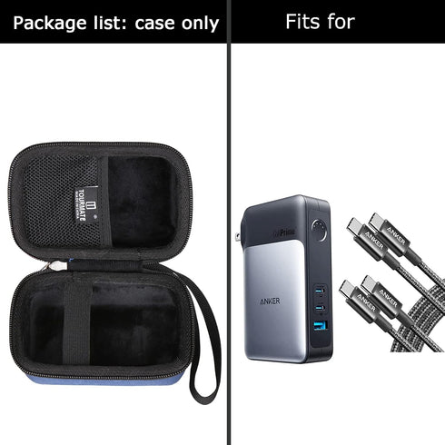 Hard Storage Case Compatible for Anker 733 Power Bank (GaNPrime PowerCore 65W), 2-in-1 Hybrid Charger, Batteries Bank Travel Carrying Storage Hold...