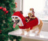 Idepet Funny Pet Dog Cat Christmas Costume Santa Dogs Winter Hoodie Coat Clothes for Christmas Halloween Party,The Riding Horse Santa Claus Pet Do...