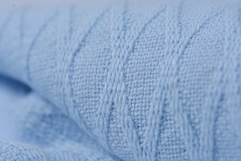 Linteum Textile (30x40 in, Blue) Toddler Baby NAP Blanket, Extra Soft 100% Cotton, Cozy & Warm, Perfect for Cuddling, Sleeping...