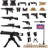 Military Weapons Pack 24 Pcs UK Accessories Kits Toys, Army Equipment Gear WW2 Guns for Boys 6+, Compatible with Mini Figure of Major Brand...