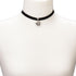 Traditional Velvet Choker Rhinestone Edelweiss small, Ladies costume jewelry, bavarian necklace close-fitting, elastic narrow choker for Dirndl, L...