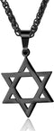 Udalyn Star of David Pendant Necklace Stainless Steel Jewish Jewelry for Men Women Religious 20"...