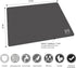 ZVP Flexible Plastic Cutting Board Set of 5 Gradient Color, Colorful Chopping Boards, BPA Free Mats, Non-Slip, Dishwasher Safe, 15x12 Inch, Gray N...