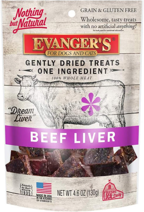 Evanger's Nothing But Natural Gently Dried Beef Liver Treats for Dogs...