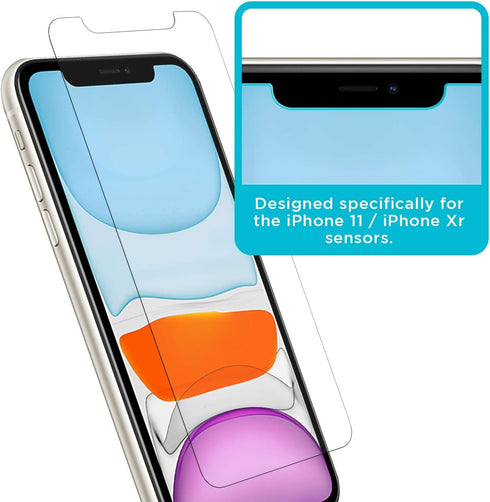 Tech Armor Screen Protector for iPhone 11 and iPhone XR 6.1 inch - Ballistic Tempered Glass, Case Friendly, Sensor Protection, HD, 9H Hardness - 3...