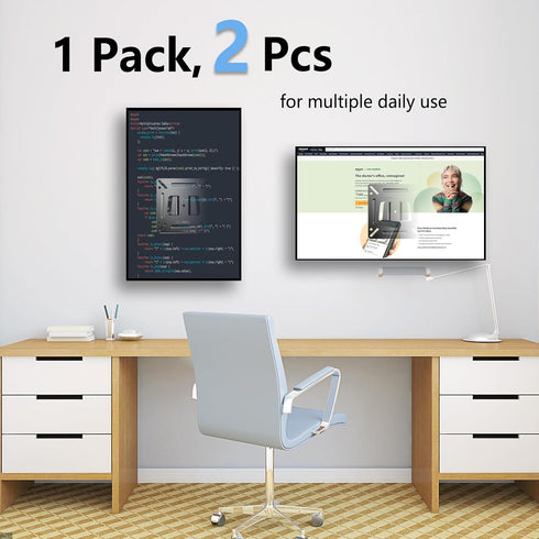 2 Pack Monitor Wall Mount for 14”-27” TVs LED LCD Flat Screen, Small TV Mount for Computer Monitors, RV TV Mount Camper Fixed Low Profile with 100...