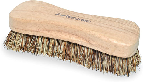 All-Natural Wooden Scrub Brush Set | Wooden Handle | Palmyra Bristle Brush for Cleaning | Eco Friendly Cleaning Products | Scrub Brush Set of 2...