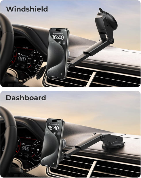 Universal Socket Dashboard Car Mount Works with PopSockets, Magnetic Socket Phone Holders for Dashboard Windshield, Hands Free Car Phone Mount Fit...