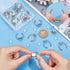 UNICRAFTALE 20 Sets 2 Sizes 2 Colors DIY Blank Dome Cuff Ring Making Kit Golden Ring Blanks Adjustable Ring Blank Base with Cabochons Stainless St...
