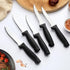 Pleafind 16-Pcs Steak Knives, 8.5 Inch Serrated Knives, Stainless Steel Steak Knives, Meat Knife for Table, Elegant Black Steak Knife Set for Home...